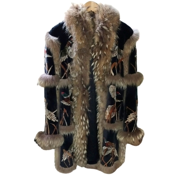 Zuki Beaver Fur Coat Vintage Neiman Marcus - Picture 2 of 9